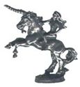 Picture of E5100   Lady on Unicorn Figurine 